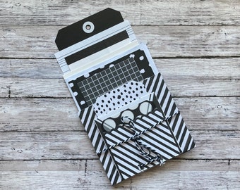 Mixed Graphic Black and White Journal Dex - rolodex / memorydex card set 12ct.