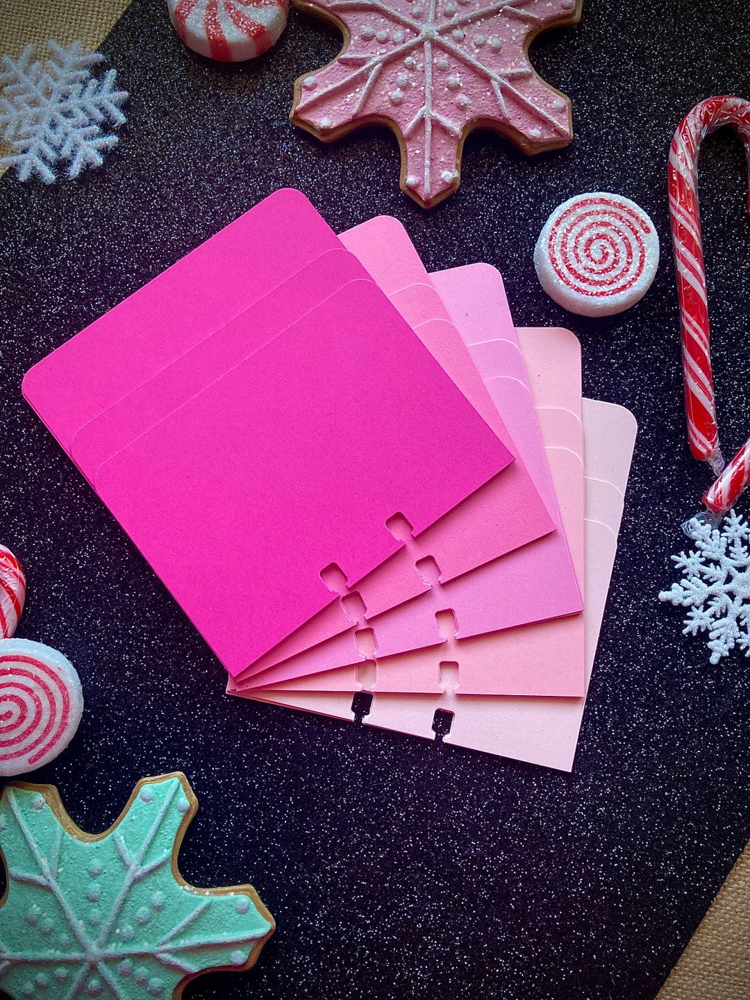 30ct. Pink Ombré Rolodex Cards Rounded Corners - 3 Tiered Sizes ...