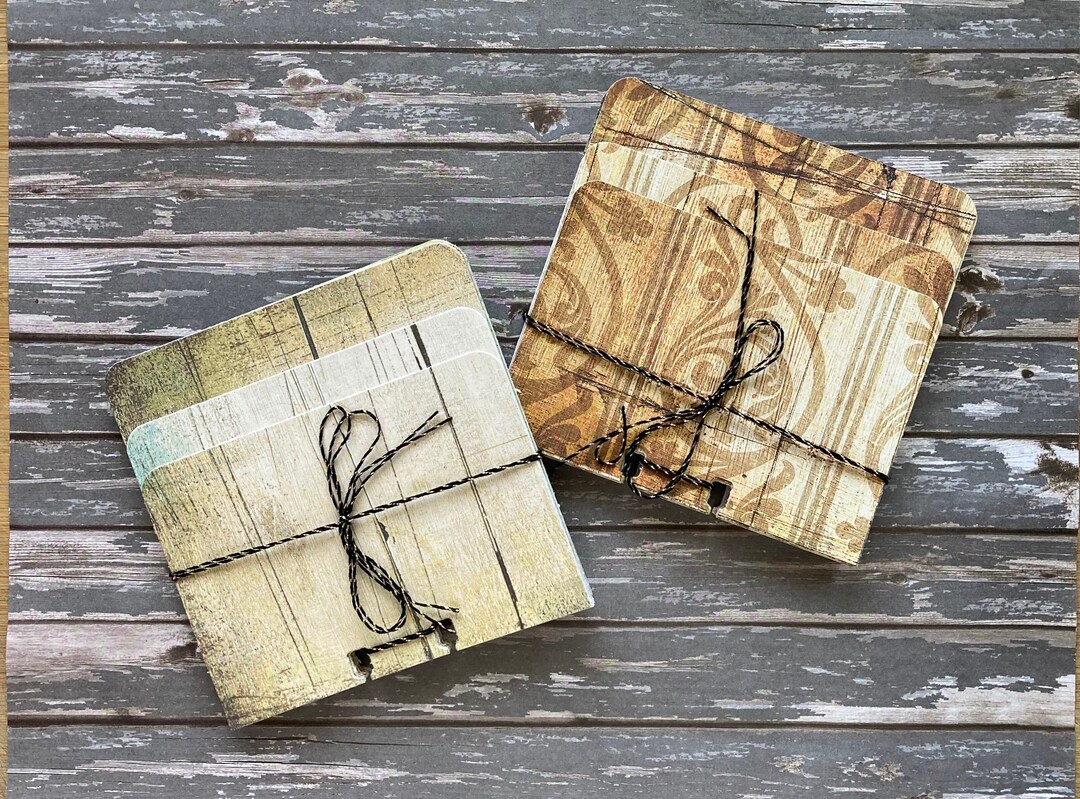 30ct. Grunge Mixed Media Rolodex Cards Rounded Corners 3 Tiered Sizes