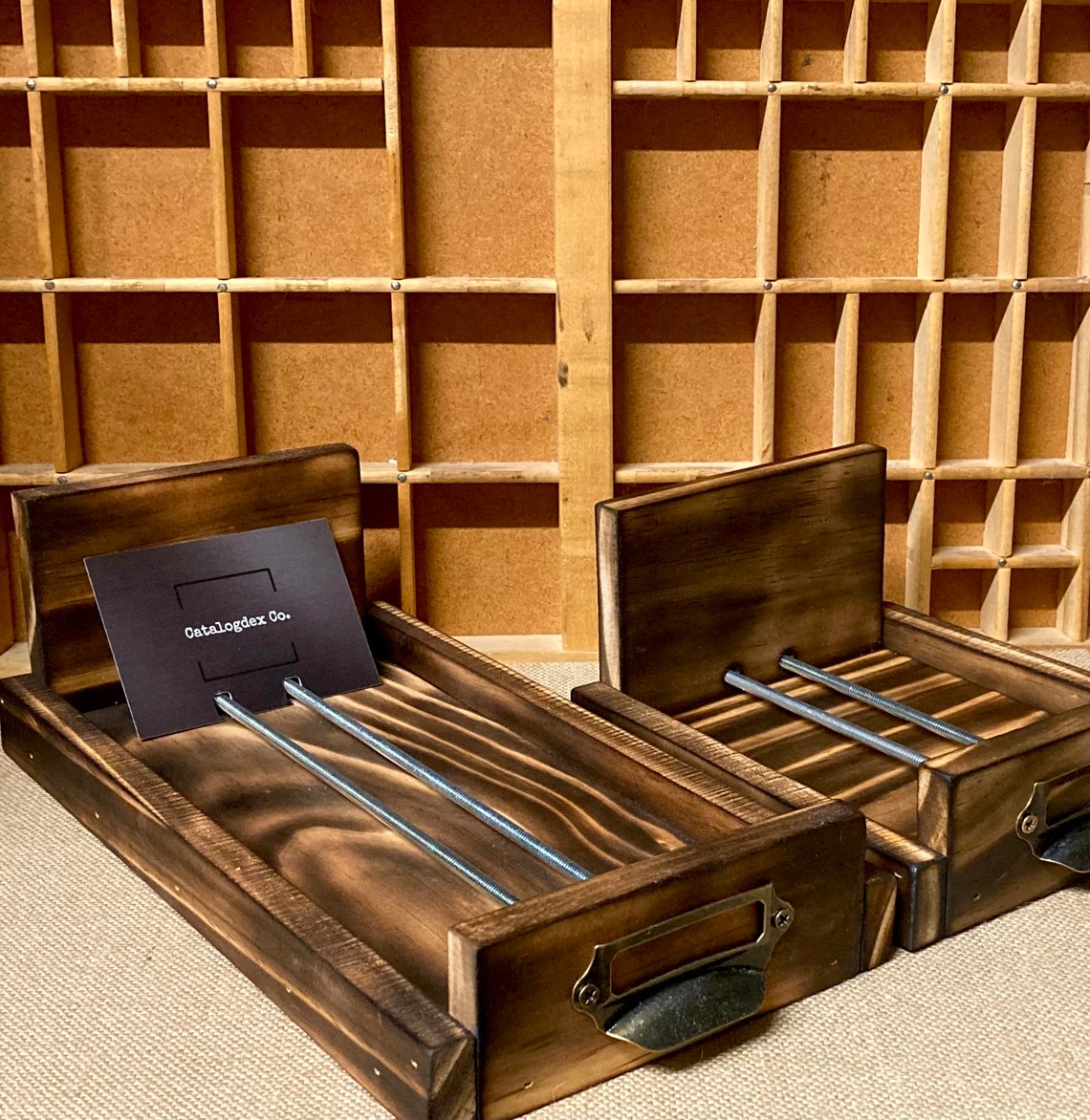 10 Inch Catalogdex Reclaimed Wood Rolodex Memorydex Card Storage ...