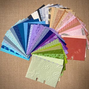 Handmade Textured Dex Cards - Junk Journal Layers - Catalogdex Rolodex Memorydex