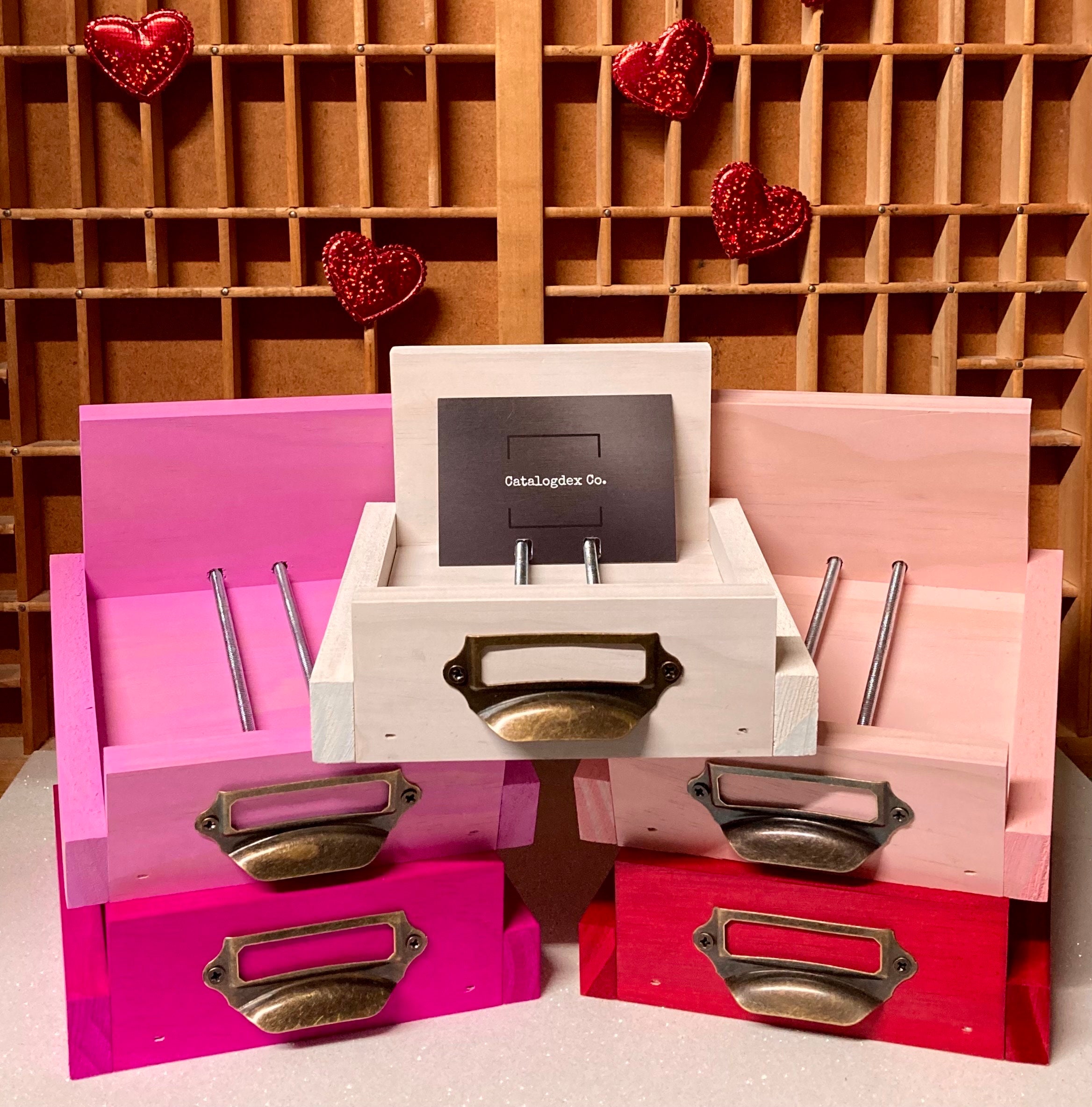 Valentines Day Catalogdex Custom Reclaimed Wood Rolodex Memorydex