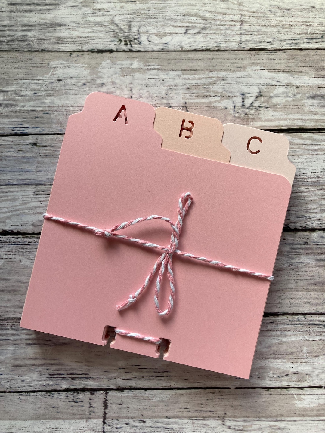Discontinued* ABC Vintage Pink Ombrè Rolodex Dividers - 110lb Cardstock ...