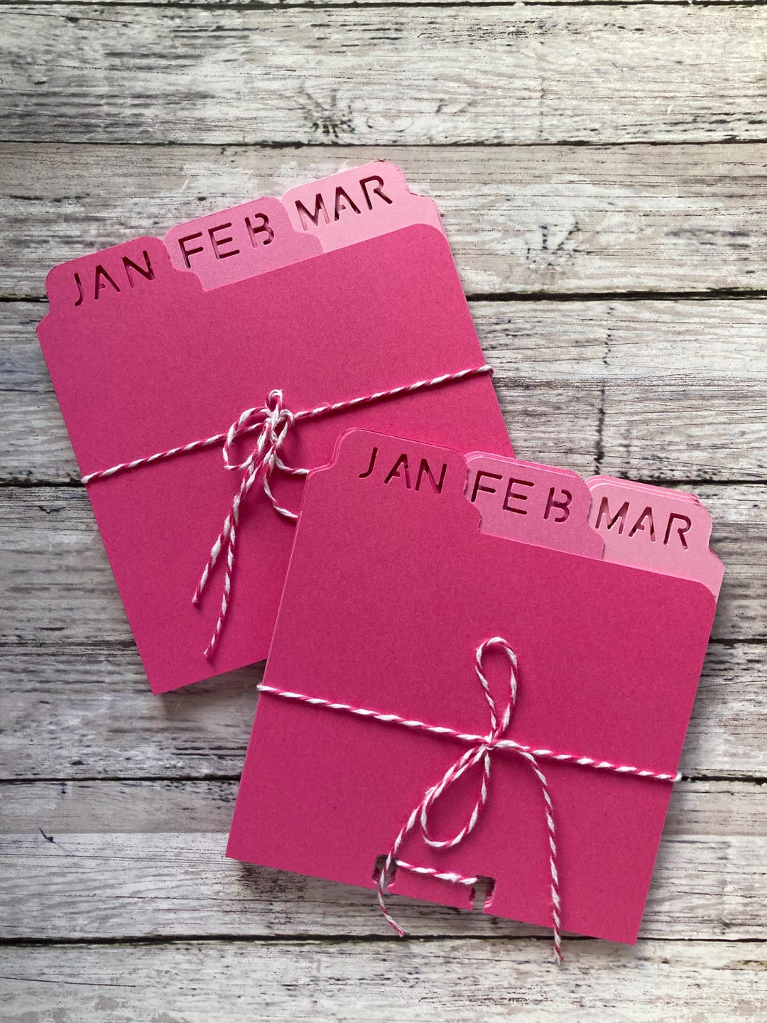 12 Month Pink Ombre Rolodex Dividers - January - December / 110lb ...