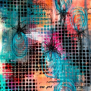 Digital Collage Sheet 2 - Abstract - Mixed Media - Painted Papers - Collage Fodder