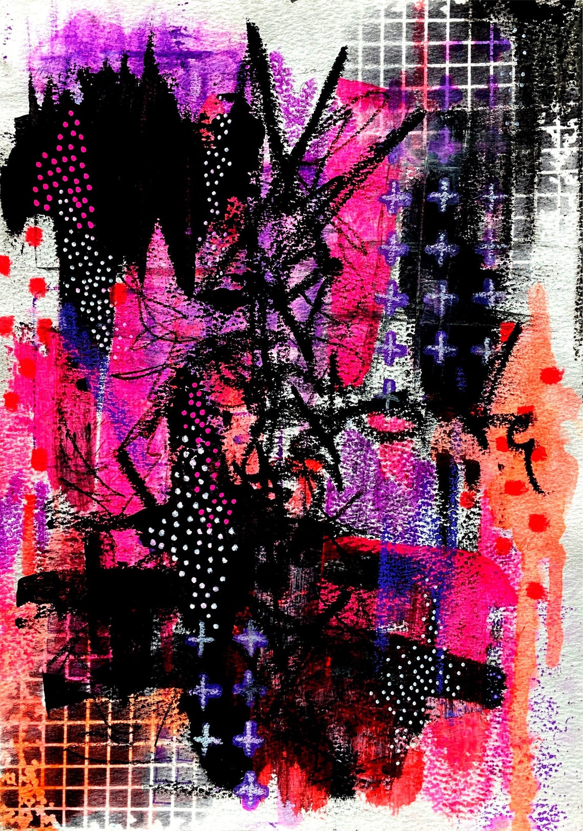 Digital Collage Backgrounds 1 Abstract Mixed Media | Etsy