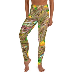 Pineapple Swirl Yoga Leggings