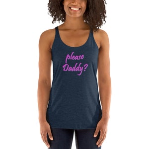 por favor papá? Tanque Racerback Femenino