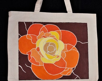 Hand painted tote bag