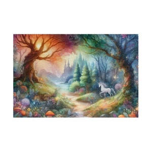 Enchanted Forest Castle Jigsaw Puzzle,1000-Piece,Magical Landscape Puzzle,Fairy Tale Puzzle,Fairy Tale Landscape Puzzle,Challenging Puzzle