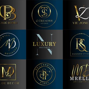 Design de logotipo inicial, Design de logotipo de letra, Logotipo de carimbo, Design de logotipo