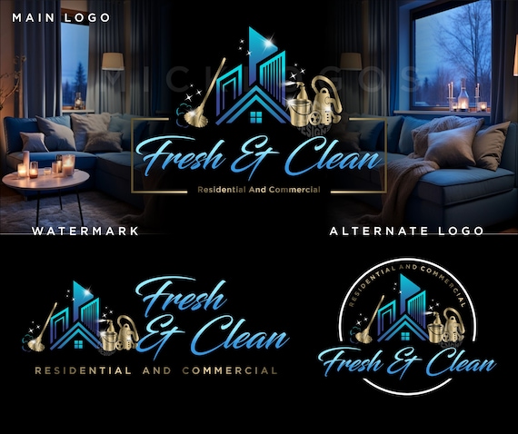 Cleaning logo, Cleaning business logo, Housekeeper Logo, Vacuum cleaner, Bucket Logo, House cleaning logo, Cleaning Service, Housemaid logo