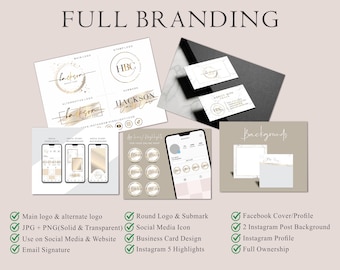 Custom Branding Package - Logo Design - Branding Kit - Custom Logo - Website Branding Design - Brand Identity - Marketing Kit - Brand Board