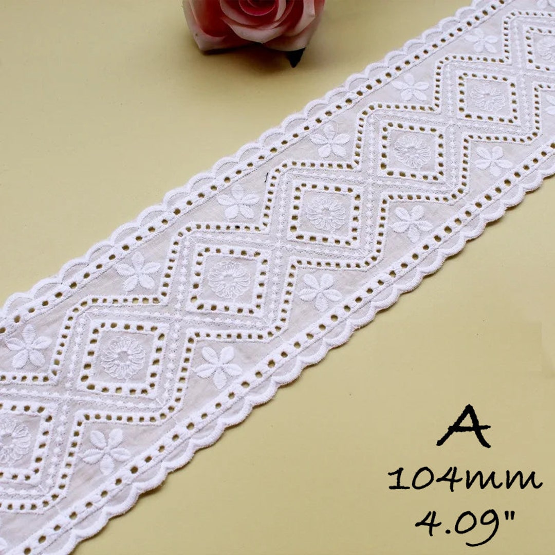 Eyelet Lace Ribbon Trim by the Yard, Junk Journal, Scrapbooking, Sewing ...