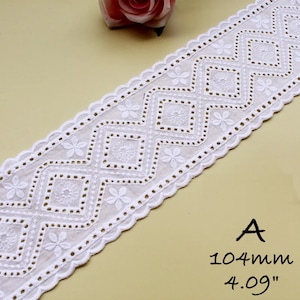 Eyelet  Lace Ribbom Trim by the yard, Junk Journal, Scrapbooking, Doll, Sewing Projects,