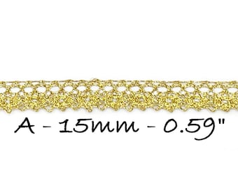 Gold Metallic Scallop Lace Trim: Junk Journal Sewing Projects