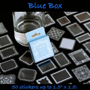PET Mini Box Sticker, Doily, Floral Pattern, Circles, Frames, Jars, Junk Journal, Planner, Scrapbooking