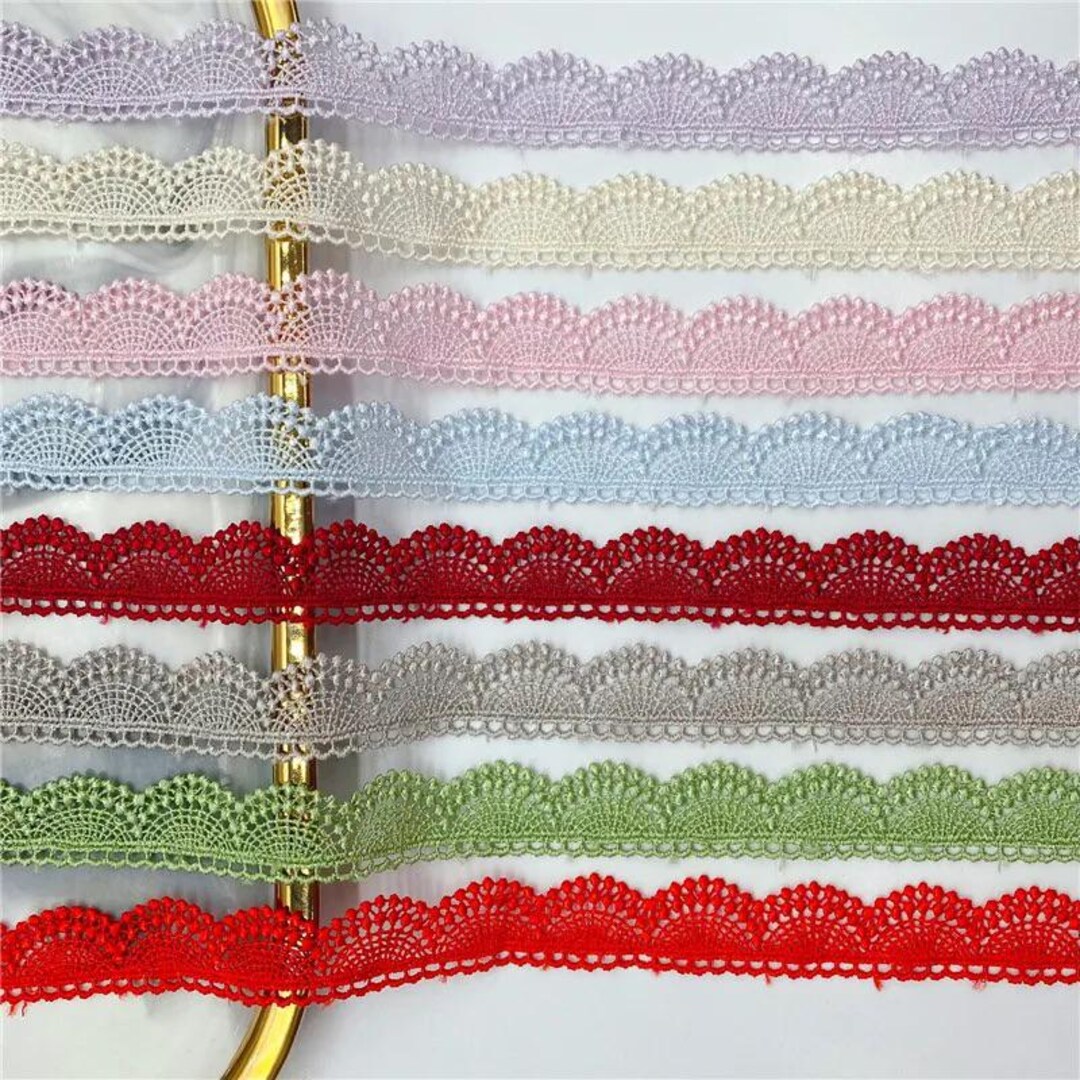 thumbnail image 2 of FYBownot 3.3 Yards Lace Ribbon Trim Embroidered Sewing Lace 2 of 11