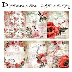 Botanical Washi Tape: Collage, Postcard, Junk Journal, Scrapbook