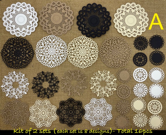 Handmade Die Cut Pieces, Doilies, Tags for Junk Journal, Scrapbooking, Planers, Mixed Media