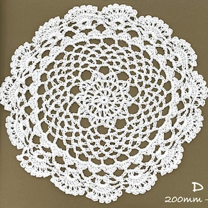 Natural and White Cotton Lace Doily Coaster , Crocheted Mat , Sewing, Ecru, Cream, White, Junk Journal, Scrapbooking, Sewing, Mixed Media