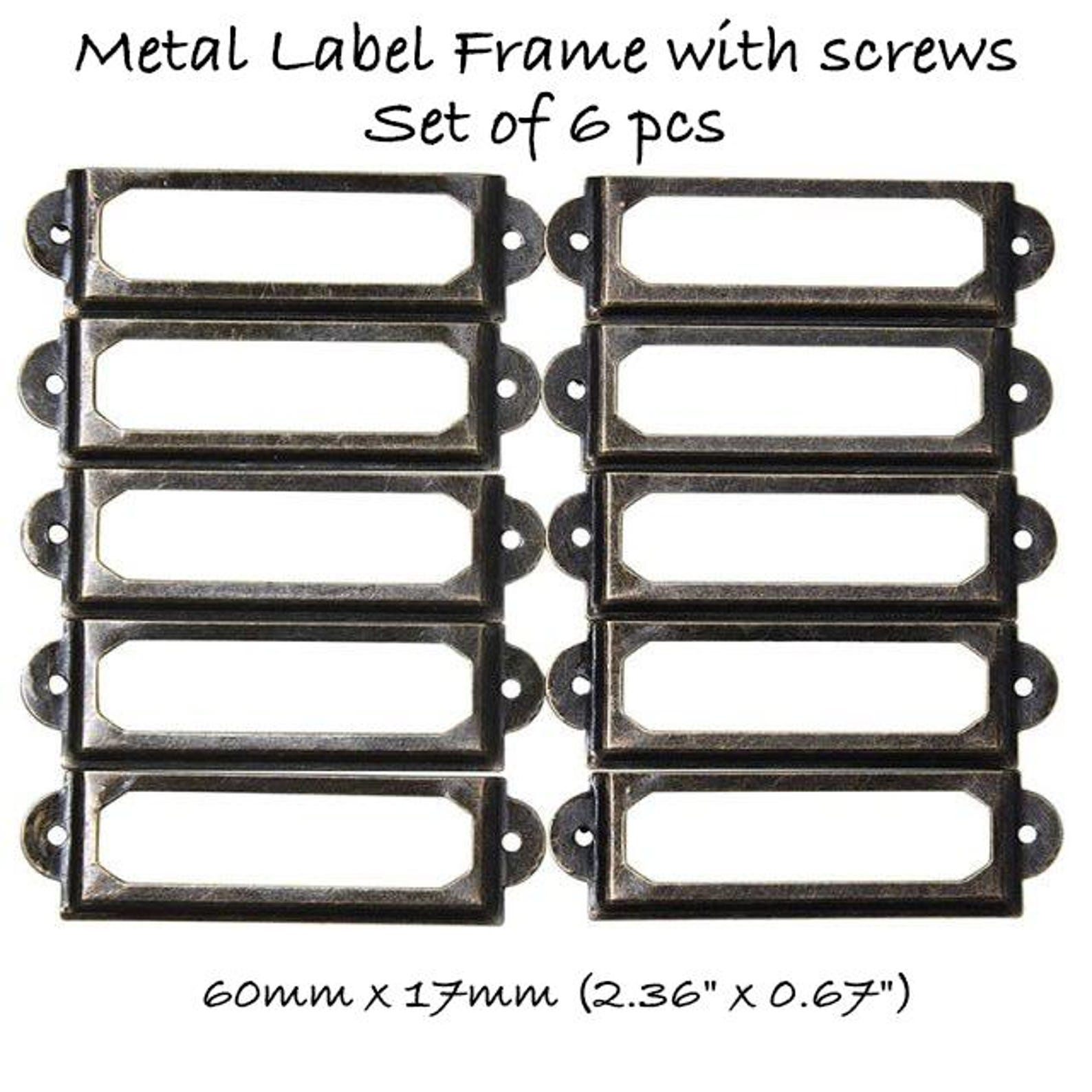 Bronze Metal Label Frame: Scrapbook, Junk Journal (set of 6) - Etsy