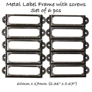Bronze Metal Label Frame- Clips-Book Corner-Brads: Scrapbook, Junk Journal