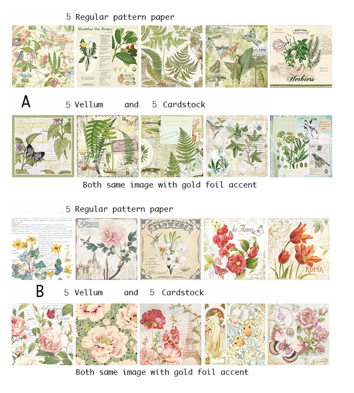Background Vellum Sheets Vellum Paper Vintage Sticker Sheet Etsy