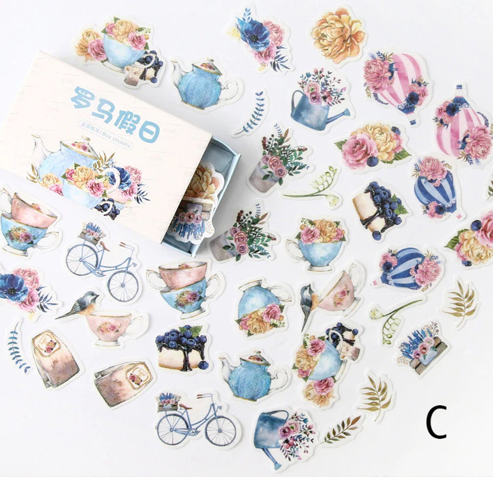 Vellum Sticker Tea Party Sticker Mini Flower Sticker | Etsy