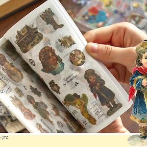 PET-Vellum-Paper Sticker Collection 20 Sheets in a Booklet, Botanical, Angels, Tag, Tickets, Mushroom, Junk Journal, Scrapbook, Planner