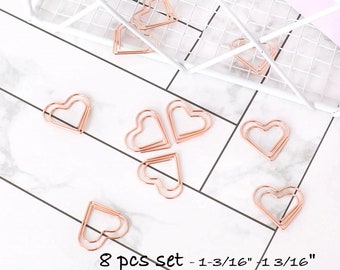100 Pcs Love Heart Shaped Paper Clips Metal Cute Paperclips Students  Bookmarks For Students, Kids, Teachers Random Color Botao