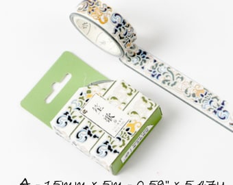 Gold Foil Washi Tape: Retro Scrapbook & Planner Deco Tape