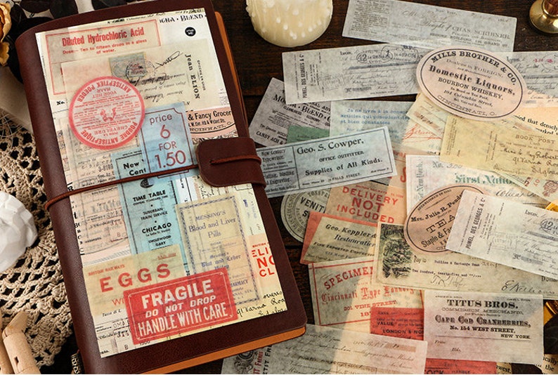 30 Pcs Set Vellum Ticket Stickers Postale Letters Postcards Etsy