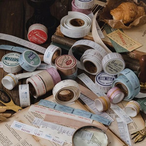 Washi Tape, Cinema Ticket Tape, Concert Ticket Tape, Travel Plan Tape, Deco Washi Tape, Scrapbook Tape,  Retro Washi Tape, Masking Tape