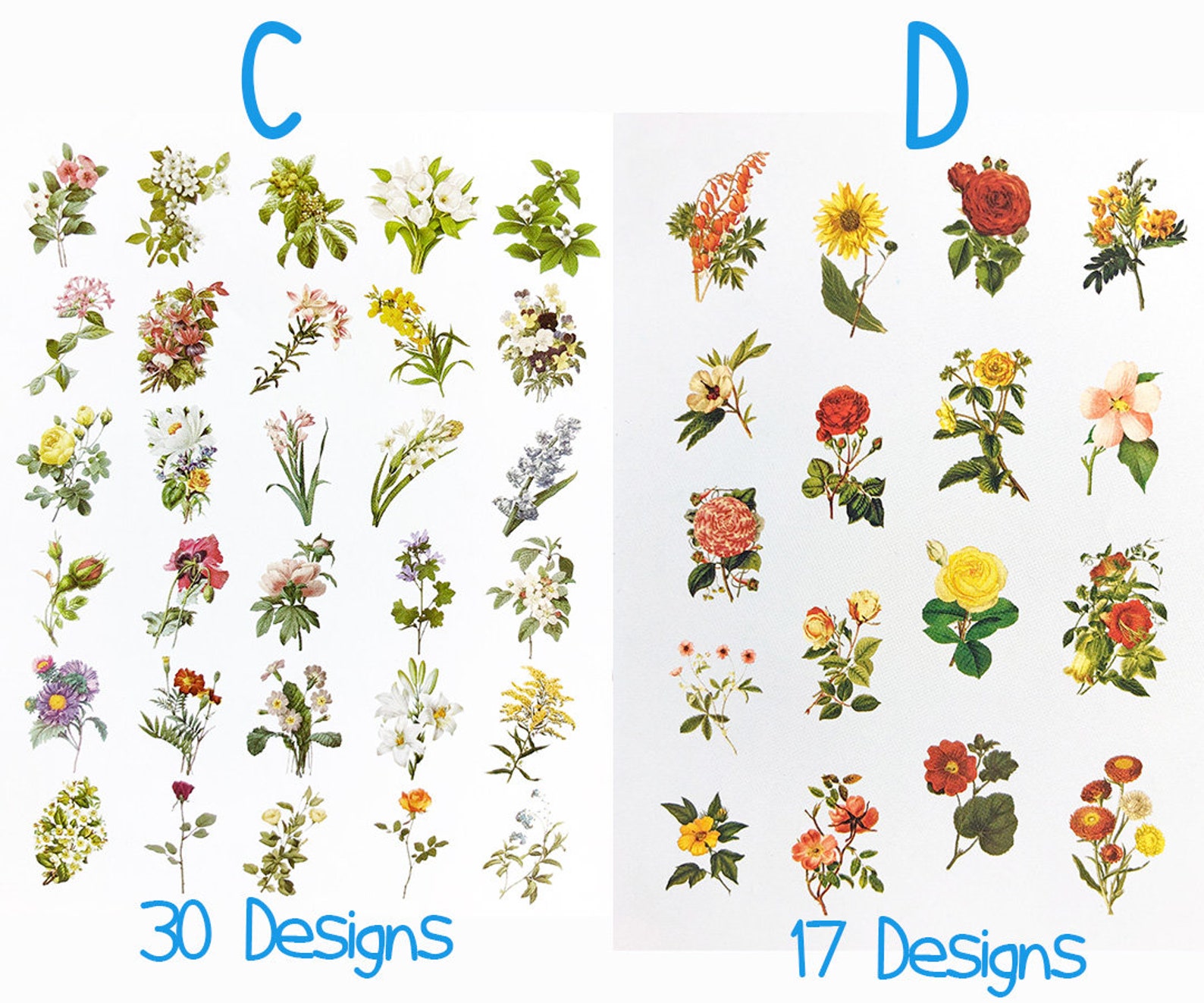 Vellum Sticker Botanical Sticker Garden Sticker Plant Etsy