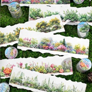 Succulent PET Tape Landscape Vegetation: Scrapbook, Journal, Craft Decoration