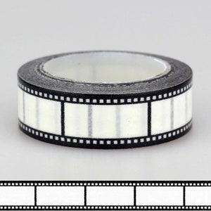 Black & White Washi Tape, Polka Dot Washi, Film Strip Washi, Piano Keys Tape, Music Sheet  Tape, Junk Journal, Scrapbook, Planner