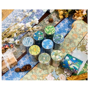 Washi Tape Old Floral Pattern , Shabby Chic Flowers, Botanical, Vintage style, Junk Journal, Scrapbooking, Planner