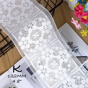Embroidery Lace Trim Band White by the yard, Junk Journal, Scrapbooking, Sewing, Doll Trim