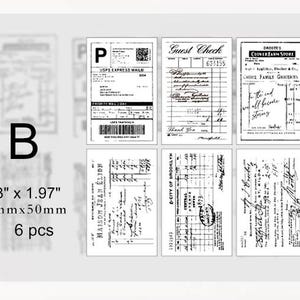 Rubber Stamp on a Foam Backing Vintage Design for Scrapbooking, Junk Journal, Planner, Bullet Journal B