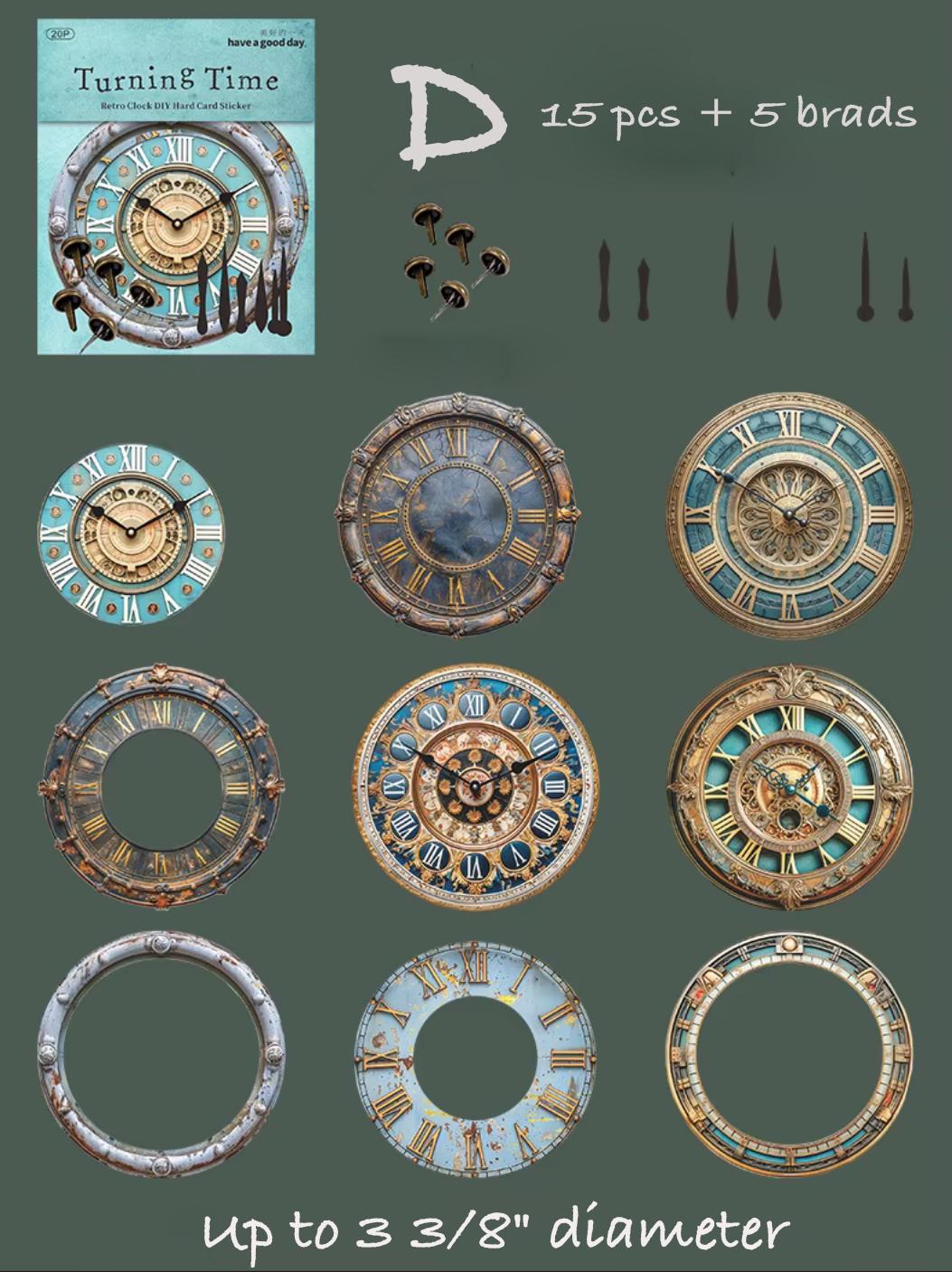 Mini Sticker Clock Clock DIY Stickers: Faces, Rims, Clock Hands, You Build Yours ...