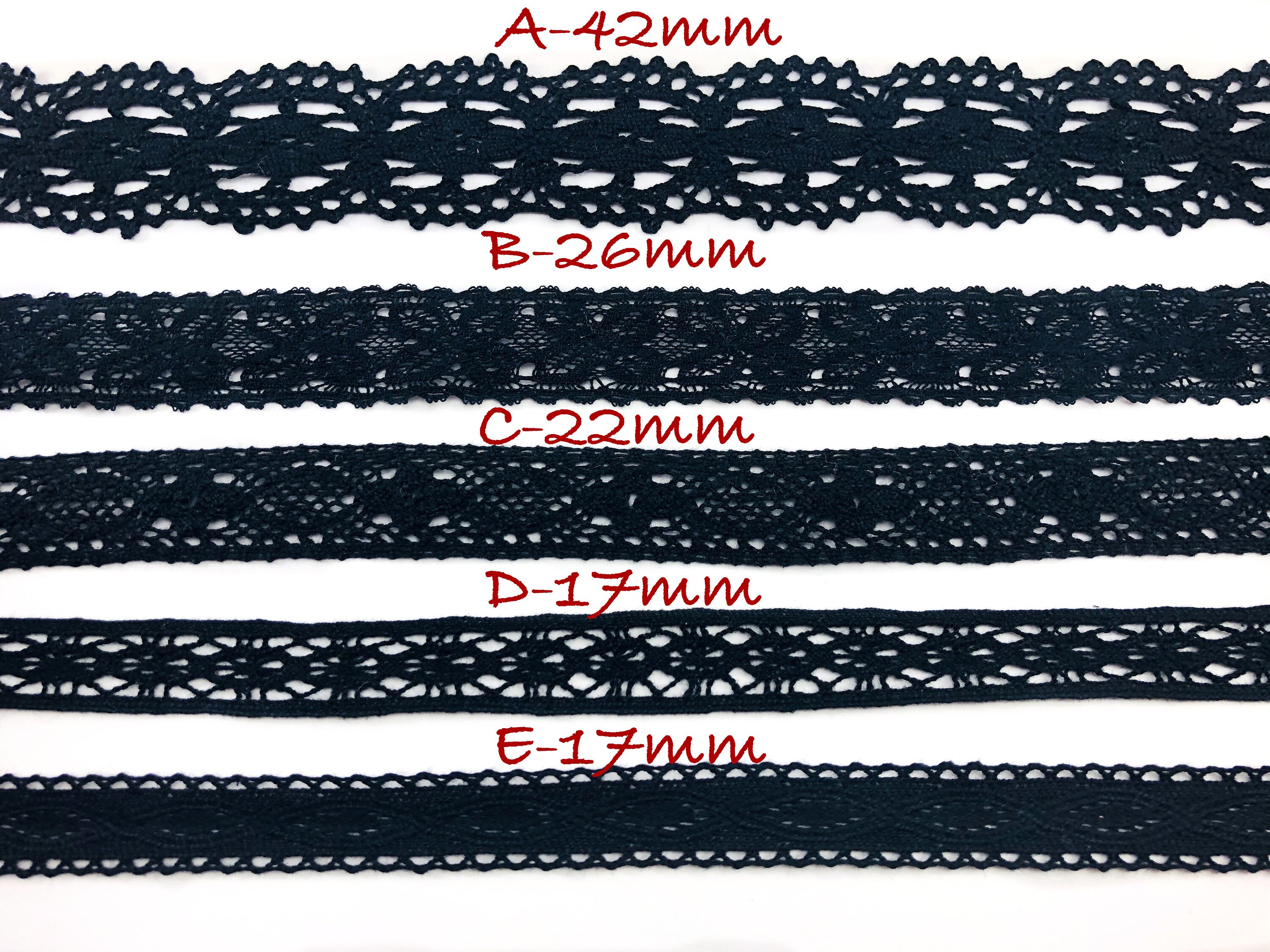 Black Crochet Trim 