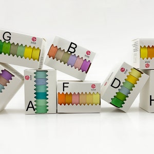 Pastel Washi Tape Set: Scrapbook Craft Tape (6 Rolls)