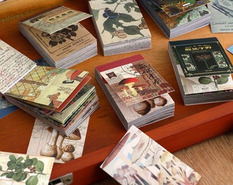 Van Gogh Ephemera Sticker Booklet: Botanical, Butterfly, Old Ad Stickers