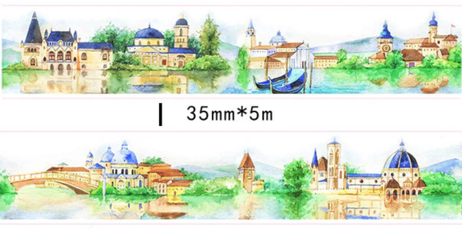 Washi Tape City Skyline Washi Tape Mountain City Landscape Etsy