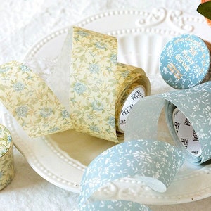 Washi Tape William Morris Old Floral Pattern , Shabby Chic Flowers, Botanical, Vintage style, Junk Journal, Scrapbooking, Planner,