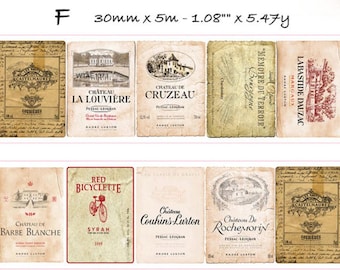 Vintage Ads Washi Tape: Ticket, Tag, Scrapbook Journaling Tape