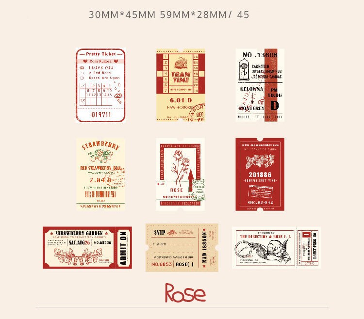 vintage ticket series stickers junk journal scrapbooking etsy