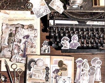 Old Photo Sticker, Vintage People, Retro People Sticker, Shabby Chic, Junk Journal, Scrapbooking - 30Pcs
