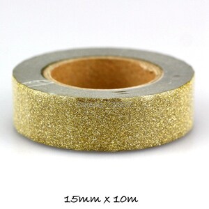 Gold, Rose Gold and Copper Metallic Washi Tape, and Silver and Gold Glitter Tape,Junk Journal, Scrapbooking, Planner, 10m